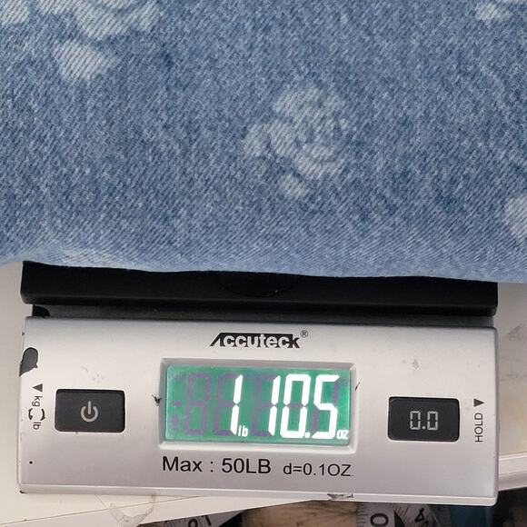 Blue Baggy Ripped Rose Print Low Rise Wide Leg Jeans Juniors 11 - Picture 6 of 6